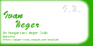 ivan weger business card